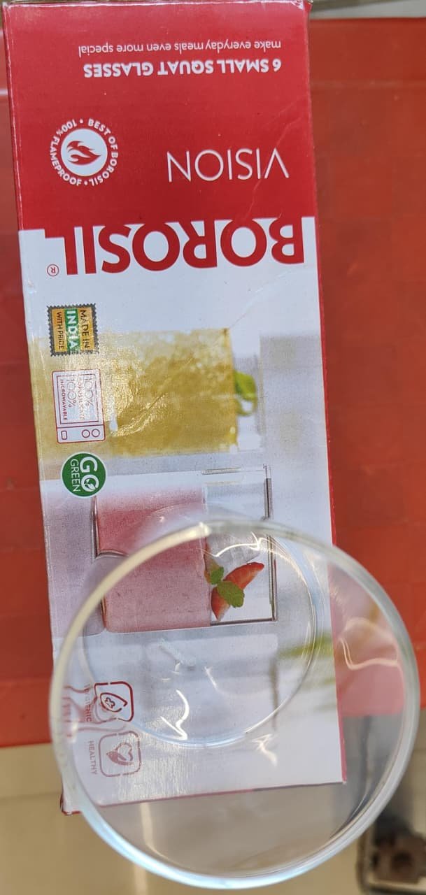 BOROSIL SMALL SQUAT GLASSES 6 PCS